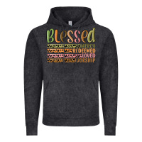 Vintage Black retro blessed redeemed quotes Vintage Hoodie - MaliasSmallBusiness