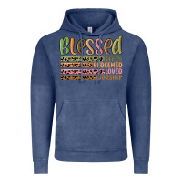 Vintage Denim retro blessed redeemed quotes Vintage Hoodie - MaliasSmallBusiness