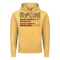 Vintage Mustard retro blessed redeemed quotes Vintage Hoodie - MaliasSmallBusiness