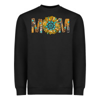 Black Western Mom With Gemstone And Sunflower Heavyweight Sweatshirt - BundleAndBundleShop