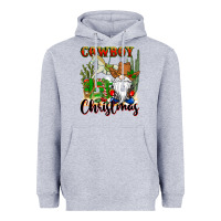 Heather Grey cowboy christmas gnome Heavyweight Hoodie - CowGirlArtShop