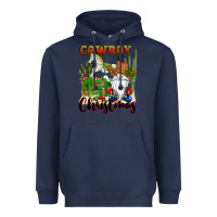 Navy cowboy christmas gnome Heavyweight Hoodie - CowGirlArtShop