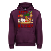 Mauve Wine let's get baked Urban Hoodie - FaDigitalArtStudio