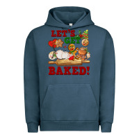 Pigment Midnight Navy let's get baked Urban Hoodie - FaDigitalArtStudio