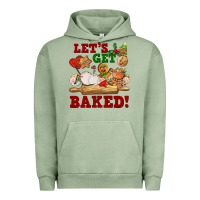Pigment Oil Green let's get baked Urban Hoodie - FaDigitalArtStudio