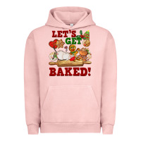 Pigment Salmon let's get baked Urban Hoodie - FaDigitalArtStudio
