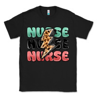 Black nurse leopard lightning bolt Classic Tee - MaliasSmallBusiness