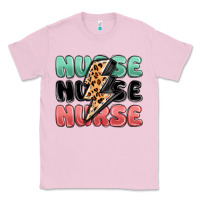 Bubblegum Pink nurse leopard lightning bolt Classic Tee - MaliasSmallBusiness