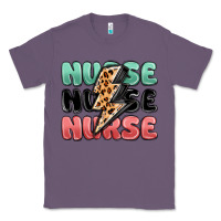 Lavender nurse leopard lightning bolt Classic Tee - MaliasSmallBusiness