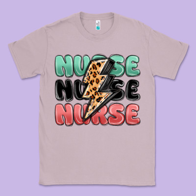 Nurse Leopard Lightning Bolt Classic Tee Designed By Maliassmallbusiness