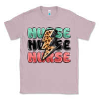 Lilac nurse leopard lightning bolt Classic Tee - MaliasSmallBusiness