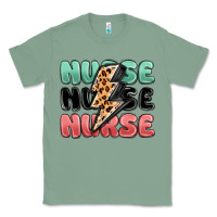 Sage nurse leopard lightning bolt Classic Tee - MaliasSmallBusiness