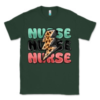 Sports Green nurse leopard lightning bolt Classic Tee - MaliasSmallBusiness