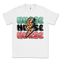 White nurse leopard lightning bolt Classic Tee - MaliasSmallBusiness