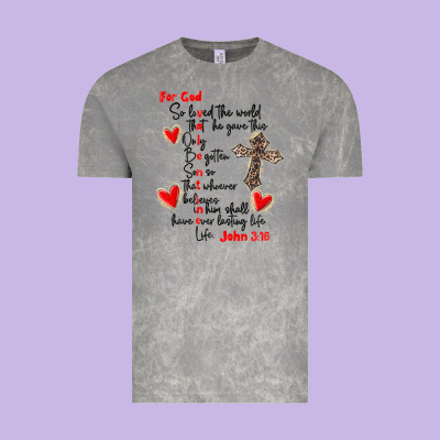 For God So Loved The World Vintage Tee Designed By Maliassmallbusiness