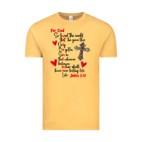 Vintage Mustard for god so loved the world Vintage Tee - MaliasSmallBusiness