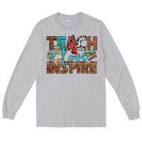 Moon Dust Teach Love Inspire With Leopard Long Sleeve Tee - BundleAndBundleShop