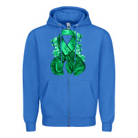 True Royal Emerald green ribbon Liver Cancer boxing gloves Zipper Hoodie - NancyCooperArtShop