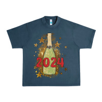 Midnight Navy sparkly champagne Urban Heavy Tee - MaliasSmallBusiness