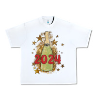 White sparkly champagne Urban Heavy Tee - MaliasSmallBusiness