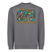 Storm With God All Things Are Possible With Cross Heavyweight Sweatshirt - BundleAndBundleShop