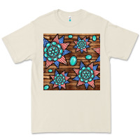 Bone 4th of july turquoise gemstone seamless pattern Premium Tee - BundleAndBundleShop