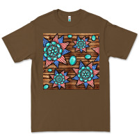 Cacao 4th of july turquoise gemstone seamless pattern Premium Tee - BundleAndBundleShop