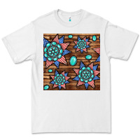 White 4th of july turquoise gemstone seamless pattern Premium Tee - BundleAndBundleShop