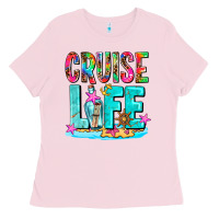 Bubblegum Pink cruise  life Ladies Tee - AdoDesignShop