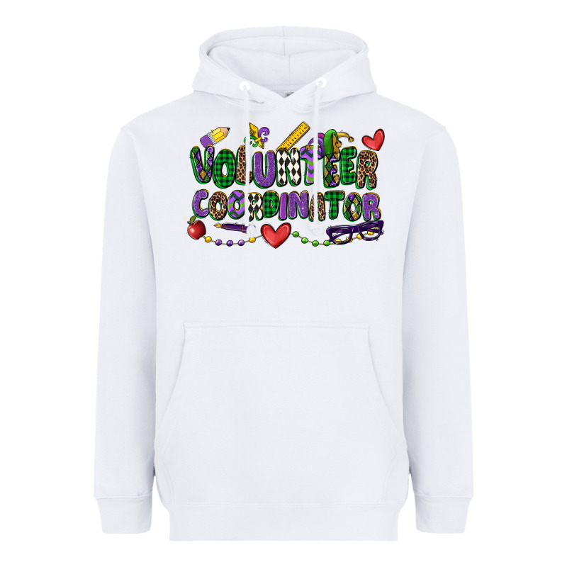 Volunteer Coordinator Mardi Gras Cowgirl Heavyweight Hoodie by CowGirlArtShop | Teevron