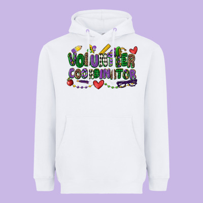 Volunteer Coordinator Mardi Gras Cowgirl Heavyweight Hoodie Designed By Cowgirlartshop