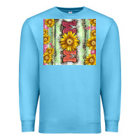Ocean Blue Mom leopard Premium Sweatshirt - CowGirlArtShop