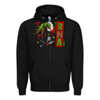 Black Christmas Character Zipper Hoodie - NancyCooperArtShop