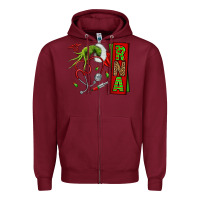 Burgundy Christmas Character Zipper Hoodie - NancyCooperArtShop