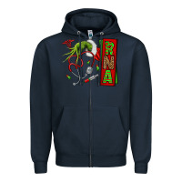 Navy Christmas Character Zipper Hoodie - NancyCooperArtShop