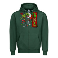 Sports Green Christmas Character Zipper Hoodie - NancyCooperArtShop