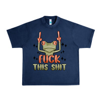 Navy fuck this shit Urban Heavy Tee - MaliasSmallBusiness