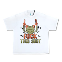 White fuck this shit Urban Heavy Tee - MaliasSmallBusiness