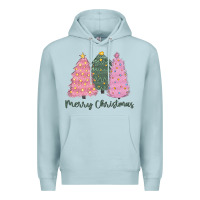 Blue Mist merry christmas trees Premium Hoodie - CowGirlArtShop