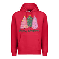 Cardinal merry christmas trees Premium Hoodie - CowGirlArtShop
