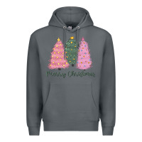 Rock merry christmas trees Premium Hoodie - CowGirlArtShop