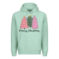 Seafoam merry christmas trees Premium Hoodie - CowGirlArtShop