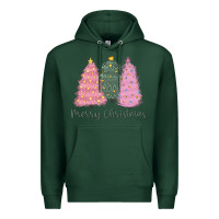 Sports Green merry christmas trees Premium Hoodie - CowGirlArtShop