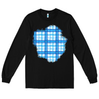 Black Winter Tartan Patch Long Sleeve Tee - BundleAndBundleShop