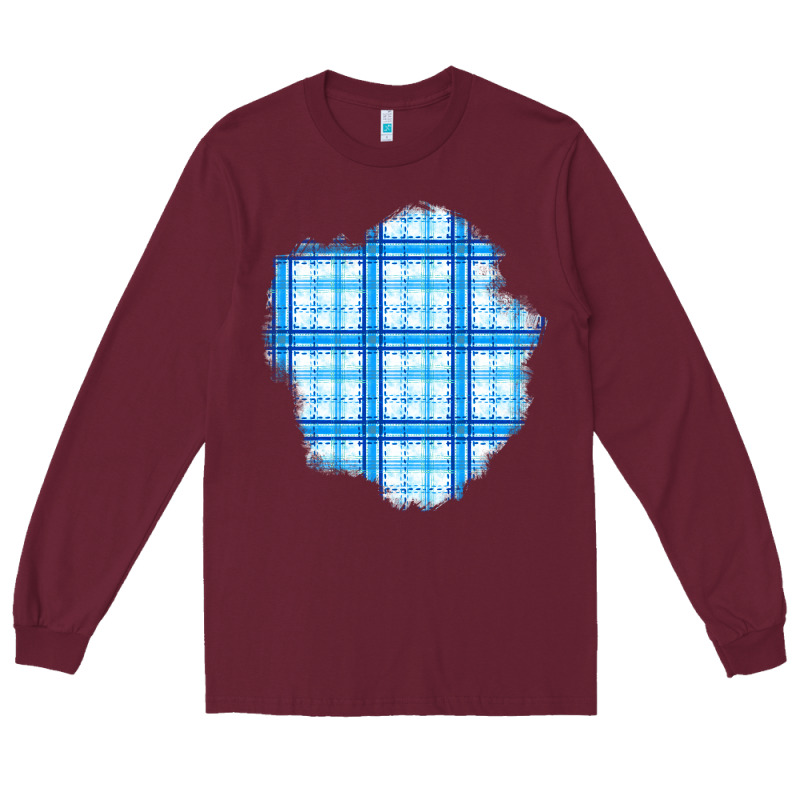 Winter Tartan Patch Long Sleeve Tee by BundleAndBundleShop | Teevron