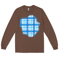 Chestnut Winter Tartan Patch Long Sleeve Tee - BundleAndBundleShop