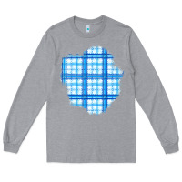 Heather Grey Winter Tartan Patch Long Sleeve Tee - BundleAndBundleShop