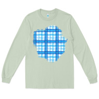 Matcha Winter Tartan Patch Long Sleeve Tee - BundleAndBundleShop