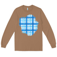 Toasted Coconut Winter Tartan Patch Long Sleeve Tee - BundleAndBundleShop