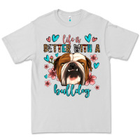 Dove Grey life is better with a bulldog Premium Tee - Jasminsmagicworld